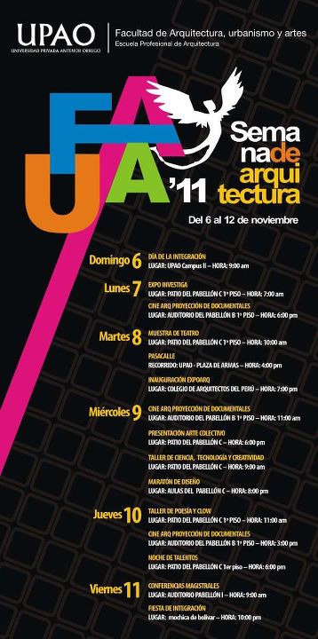 EVENTOS DE LA SEMANA DE ARQUITECTURA - UPAO 234w5t10