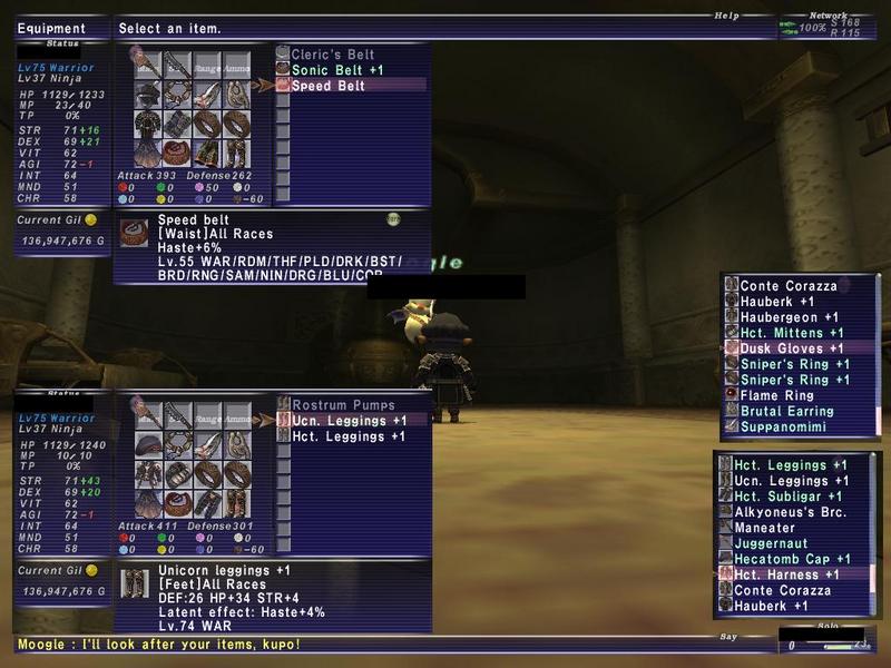 Gotta be one of the richest people in ffxi. Sonics10