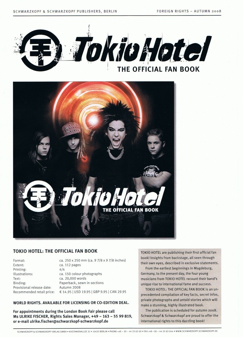 Tokio Hotel Official Fan Book Ccf17010