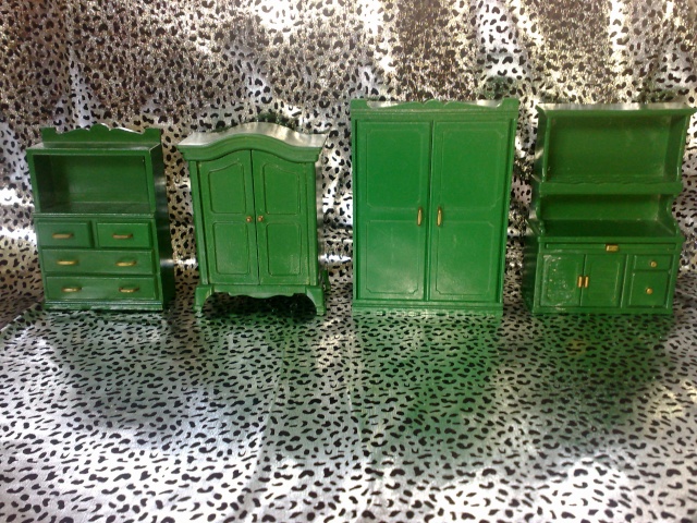 Les meubles verts vintage sylvanian 08062012