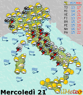 21 maggio il meteo Italy116