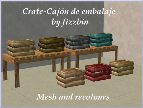 Crate-Caja de embalaje (Mesh and recolours) Crate10