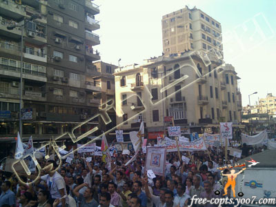 بالصور | انطلاق مظاهرة الأقباط من "دوران شبرا" بمشاركة نحو 10 آلاف والأعداد في تزايد مستمر Masera21