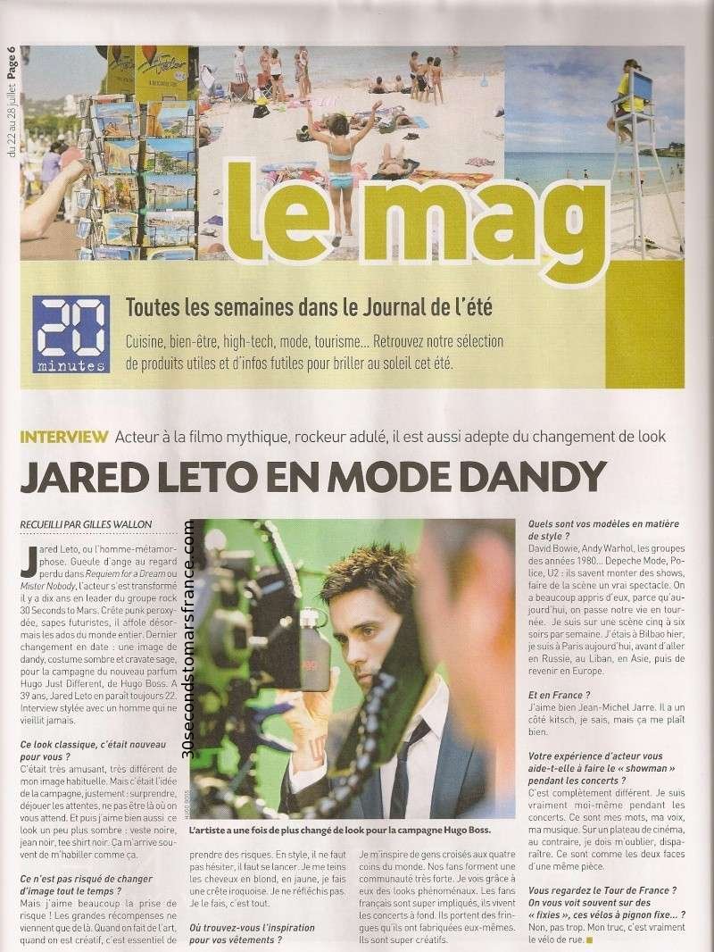 Jared Leto dans le 20 minutes ETE 22/07/2011 20minu10