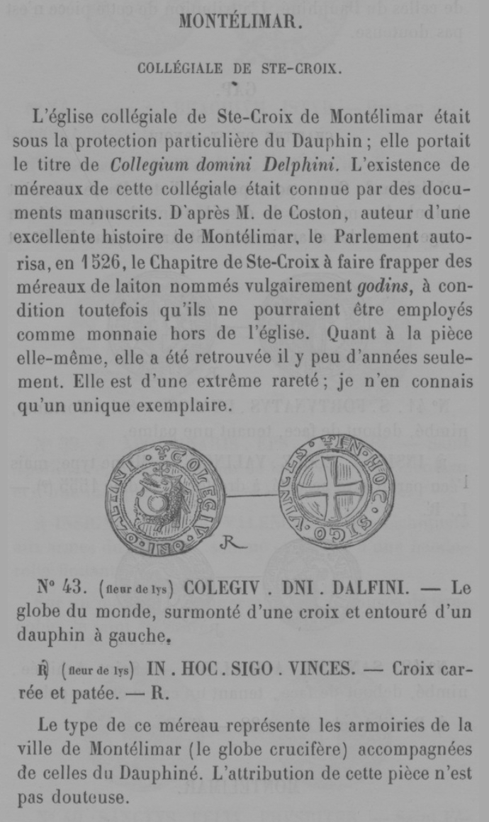 A la recherche des anciens godins (méreaux) du Chapitre de la Collégiale de Ste Croix de Montélimar Ste-cr10