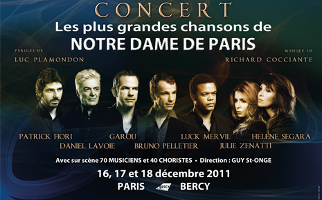  Notre Dame de Paris - concert Hommage - Les Plus Grandes Chansons de Notre-Dame de Paris au  Palais Omnisports de Paris Bercy les 16,17 et 18 décembre 2011 - Page 7 77333410