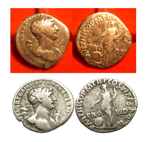 Denier de Trajan au buste héroïque Denier13