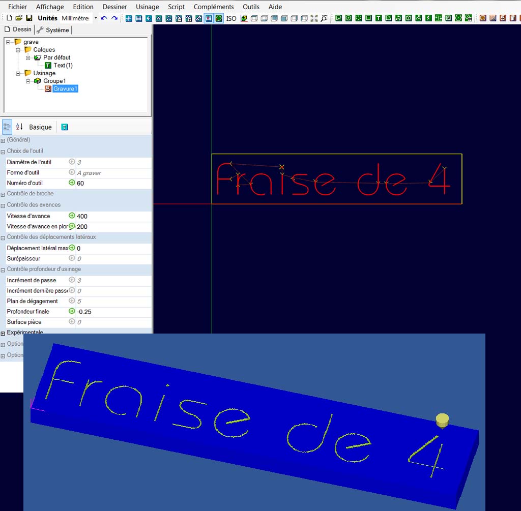 CNC 3040 et Mach3 Grave10