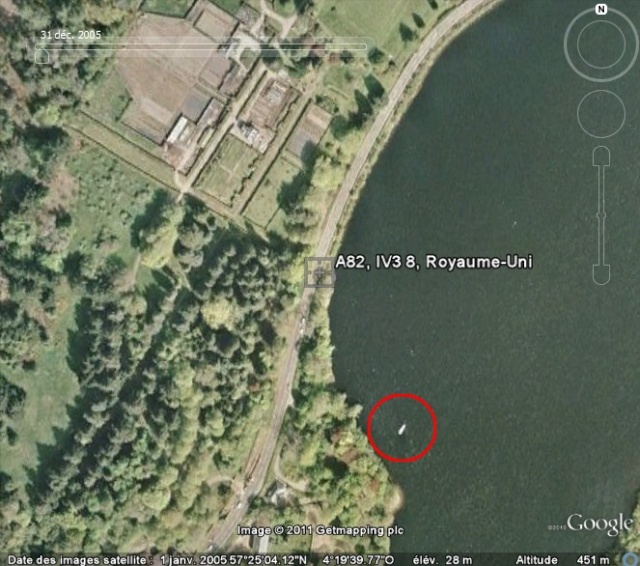 Vue douteuse de Nessie sur Google Earth 211111
