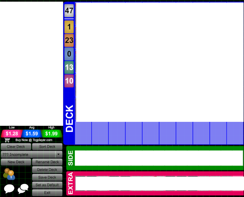 Screenshot of decks (Yugioh) Incomp10