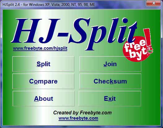 HJSplit 2.4 | software to cut and join files Hjspli10