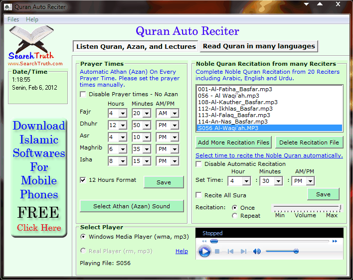 Quran Auto Reciter v3.0 Quran110