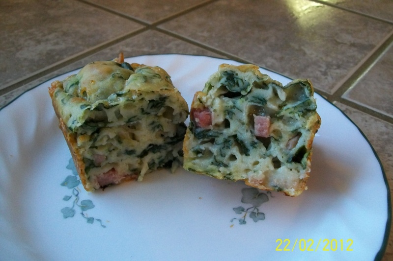 Muffins aux épinards,jambon et fromage Denise15