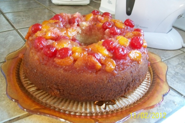 Gâteau renversé aux mandarines Janvie23