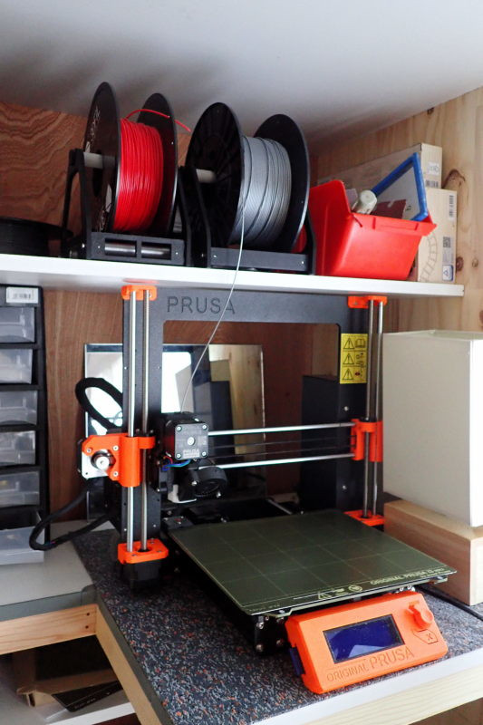 Impression 3D : support bobine de filament sur roulements P2102211
