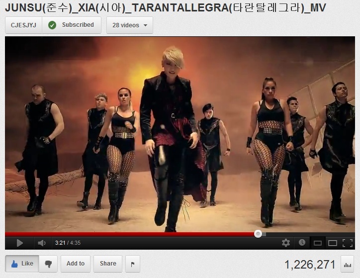 [INFO] 120516 Le clip vidéo "Tarantallegra" de JunSu dépasse les 1 million de vues sur YT & son album atteint la première place de l'Hanteo. Yt10