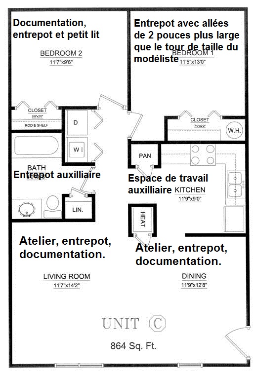 Humour: L'appartement de modéliste Appart15