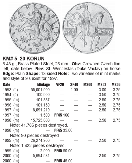 20 Coronas 1993. República Checa. Consulta Captur23