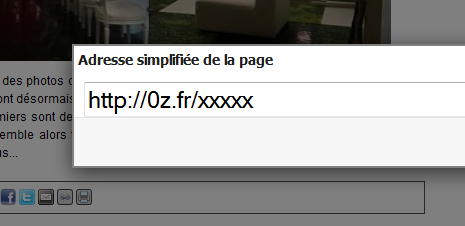 Avoir un lien ou une sorte de bouton "Shorten" pour obtenir un lien raccourci type Goo.gl Ici11