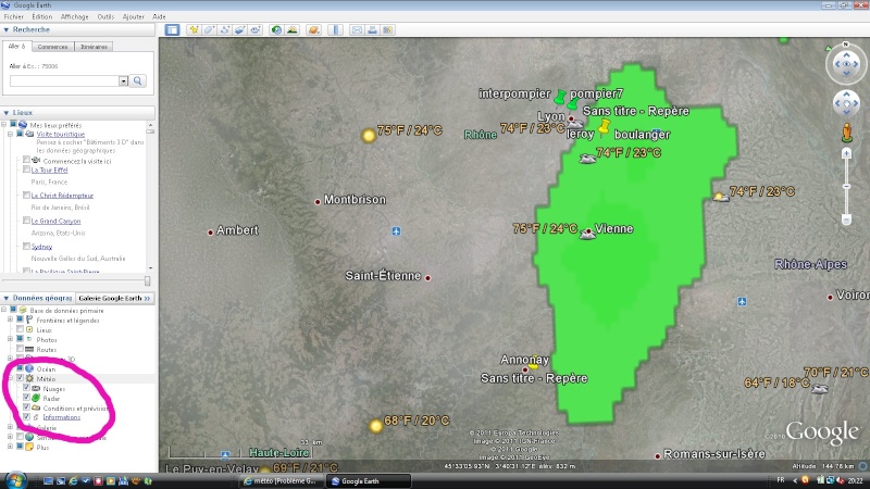 Meteo - [résolu] La météo : les fichiers Grib dans Google Earth Meteo12