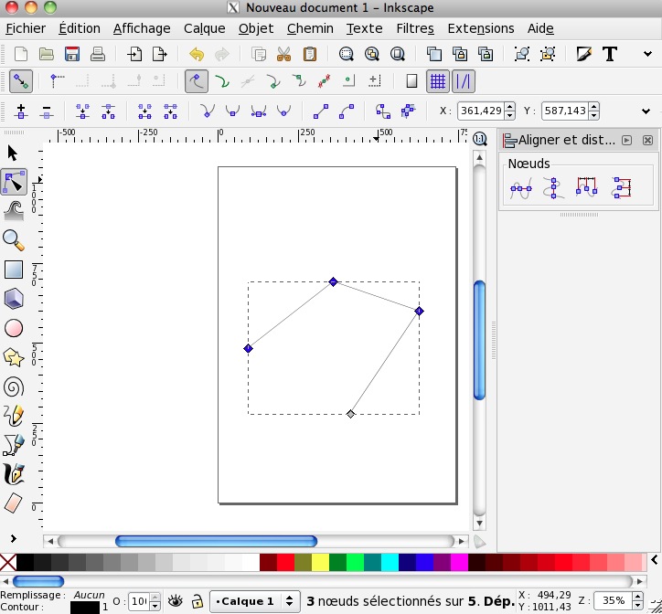 [INKSCAPE] Créer un point à mi chemin de deux points Captur51