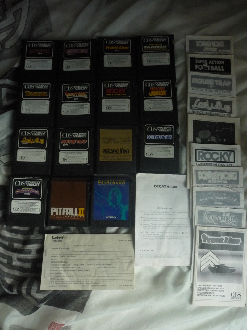 [estim] colecovision + 15 jeux (certaines notices) + accessoires Coleco11