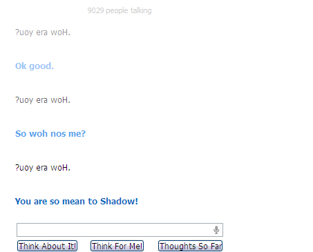 my conversation with cleverbot Shadow10