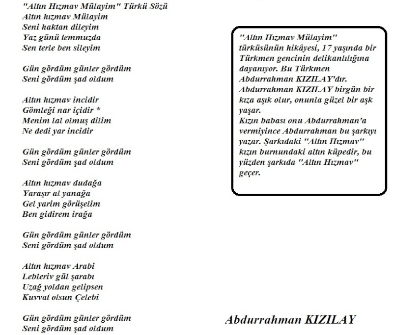 Abdurrahman Kızılay - Altın Hızmav Mülayim Şarkı Sözleri ve Şarkının Hikayesi Altan_10