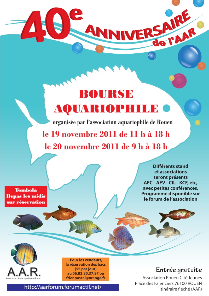 bourse aquariophile de l AAR a rouen le 19 / 20 novembre (terminé) Affich10