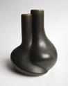 Modernist dark brown vase, Bertoncello style, Lore? Peter Saenger? Darkbr12