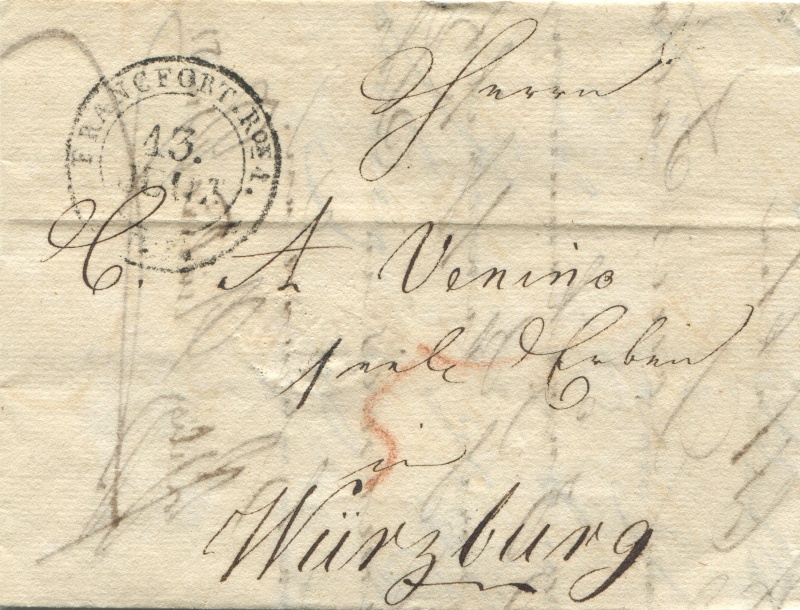 Großherzogtum Würzburg (bis 31.1.1806 zu Bayern / 1.2.1806 bis 25.5.1814 zu Österreich / ab 26.6.1814 zu Bayern) Frankf12