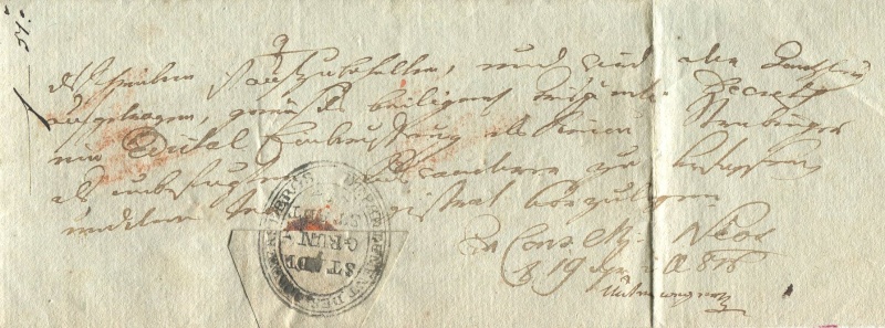 post - Die Thurn und Taxis Überrheinische Post / provisorische Verwaltung der besetzten Gebiete 1814 bis 1816 Granst12