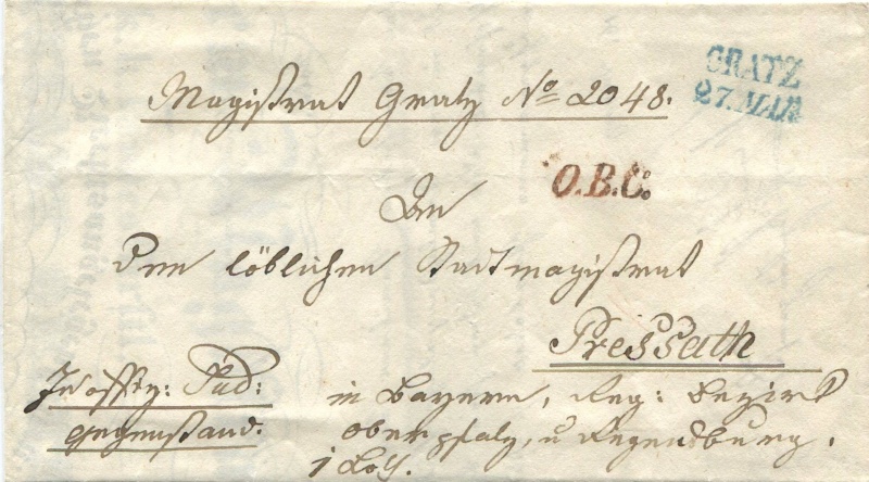 bayern - Der Postvertrag Österreich - Bayern von 1842 Graz-p10