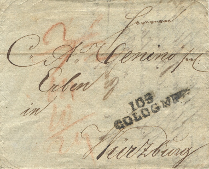 Großherzogtum Würzburg (bis 31.1.1806 zu Bayern / 1.2.1806 bis 25.5.1814 zu Österreich / ab 26.6.1814 zu Bayern) Kaln-w10