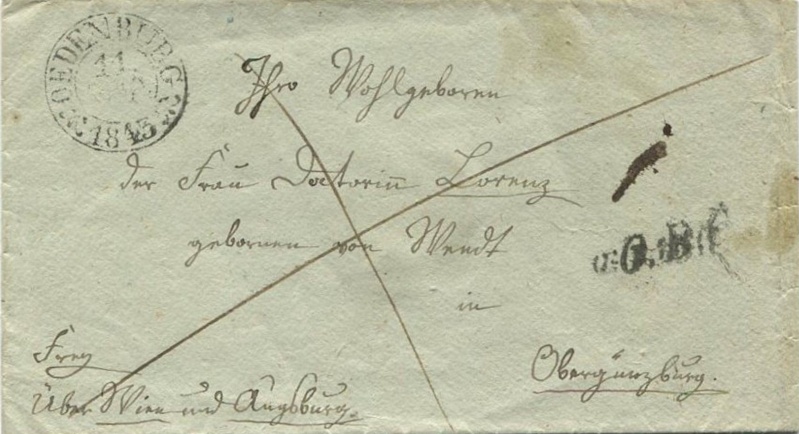 Osterreich - Der Postvertrag Österreich - Bayern von 1842 Oedenb10