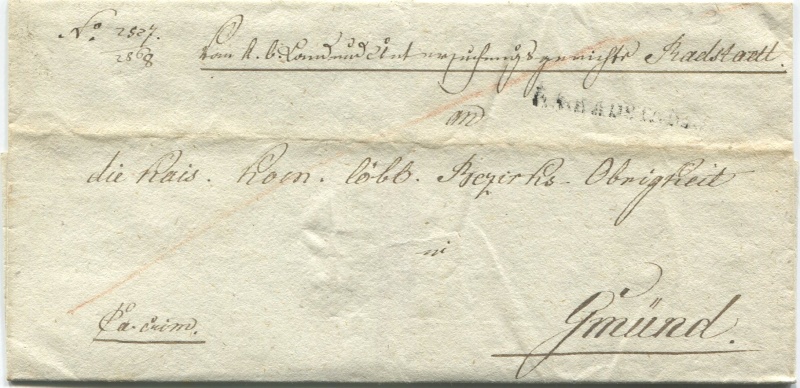 Briefe von - und nach Salzburg mit Berchtesgaden aus der bayrischen Zeit (12.9.1810 bis 30.4.1816) zu Bayern; Berchtesgaden blieb bei Bayern Radsta10