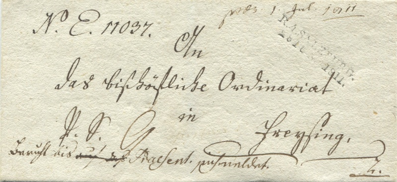 Briefe von - und nach Salzburg mit Berchtesgaden aus der bayrischen Zeit (12.9.1810 bis 30.4.1816) zu Bayern; Berchtesgaden blieb bei Bayern Salzbu10