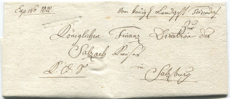 bayern - Briefe von - und nach Salzburg mit Berchtesgaden aus der bayrischen Zeit (12.9.1810 bis 30.4.1816) zu Bayern; Berchtesgaden blieb bei Bayern Teisen10