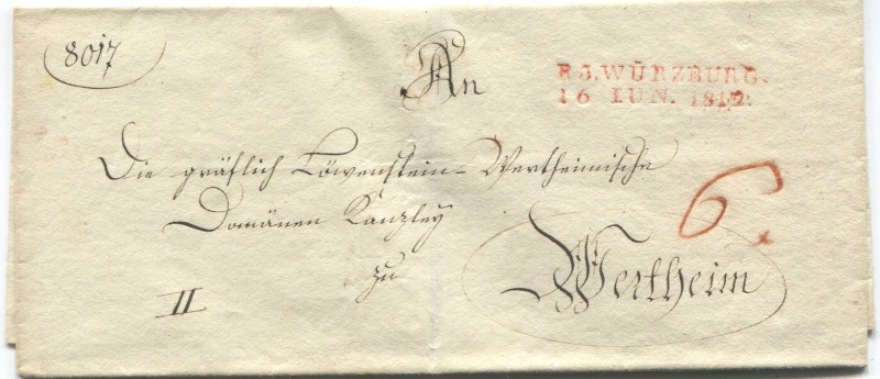 Großherzogtum Würzburg (bis 31.1.1806 zu Bayern / 1.2.1806 bis 25.5.1814 zu Österreich / ab 26.6.1814 zu Bayern) Warzbu12