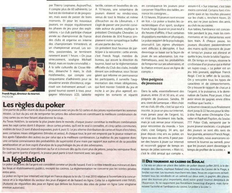 ARTICLE DU JOURNAL DU MEDOC 310