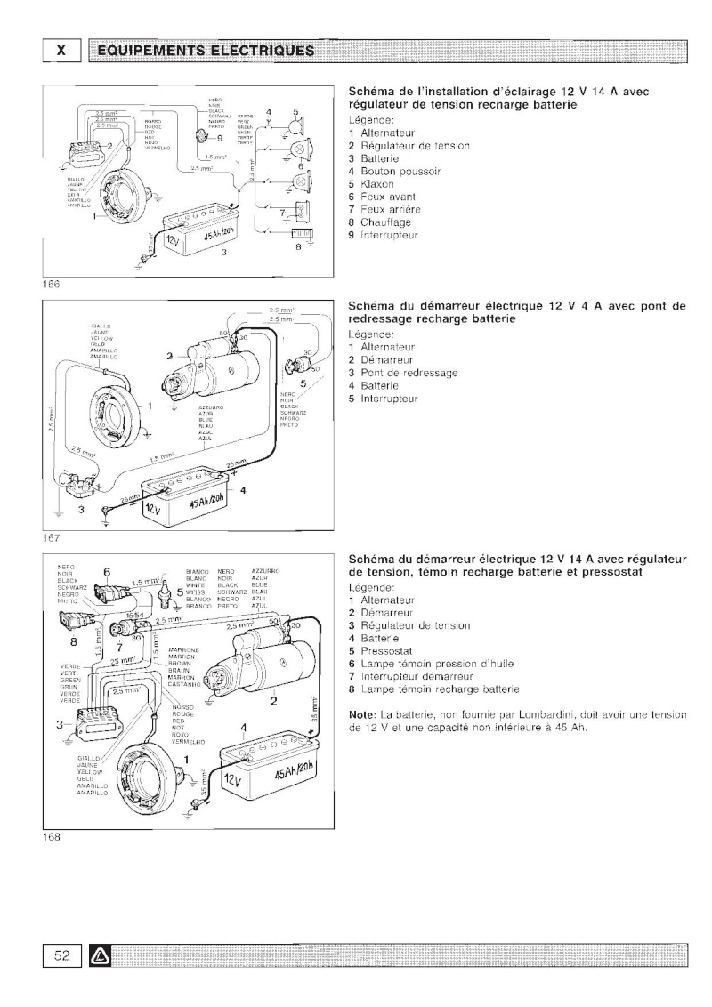 Régulateur moteur lombardini et circuit électrique 1050D Manuel10