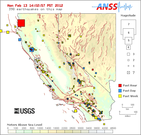 California/West Coast Seismic Activity Info/Logs Indexf15