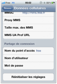 [Free Mobile] Configurer son iPhone pour le réseau Free Mobile Freemo11