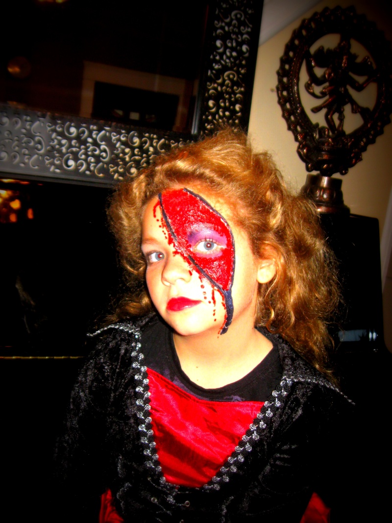 some halloween face painting I did today Img_4211