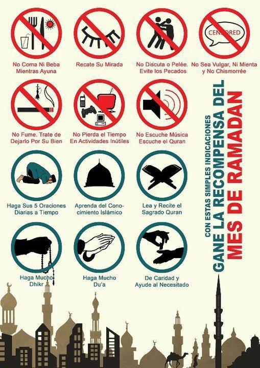 Algunas indicaciónes para llevar a cabo en el bendito mes de Ramadán Ramada10