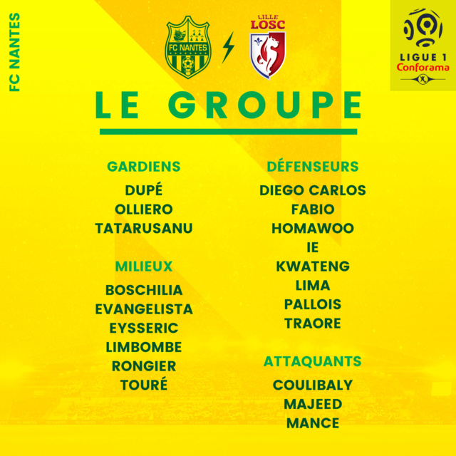 L1 J30  Dimanche 31 mars 2019 - 17:00 FC Nantes / LOSC Lille à LA BEAUJOIRE  2287_g10