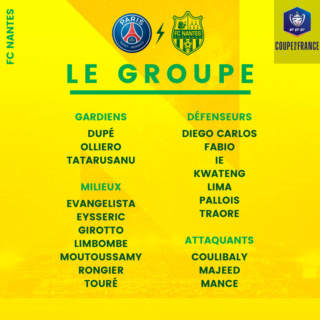 Coupe de France - Demi-finale  Mercredi 03 avril 2019 - 21:00 Paris SG / FC NANTES au PARC DES PRINCES  Cdf_mk10