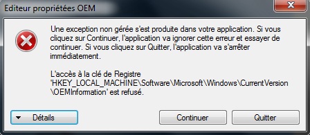 Editeur propriétées OEM Pb10