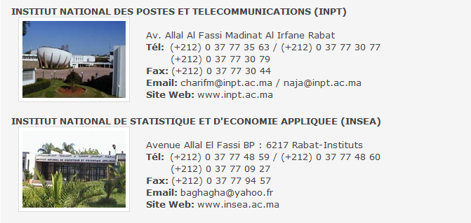 Liste des écoles participant au Concours National Commun Ccccc10