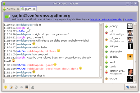  JABBER CLIENT Gajim 0.14.1 Groupc10